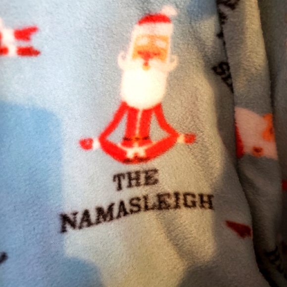 Mad Engine Super Soft Santa Lounge Christmas Pants Teal Red Gift X-Mas NWOT W-M - Picture 6 of 9